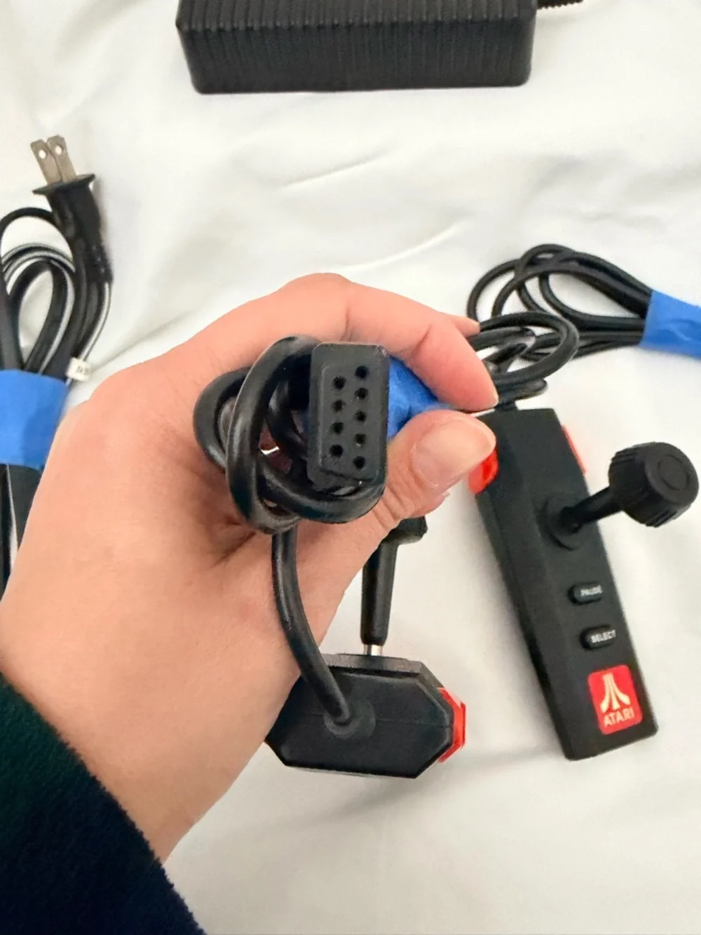 Atari Black Classic Joystick Controllers with Power Adapter